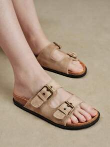 Solecia Sandalias casuales versátiles de moda para viajes diarios de las mujeres - Gris - Ver 2