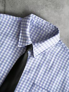 Manfinity Roghcode Men's Plaid Print Short Sleeve Shirt And Shorts Set - Multicolor - View 5