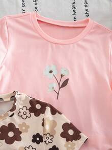 Emery Rose Kids Emery Rose Kids 少女圓領短袖舒適透氣夏季休閒T恤 - 彩色 - 查看 7