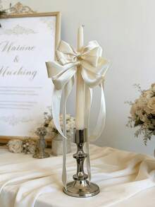 6/12 Stücke Satin Ballet-Stil Schleifen Dekorative Bänder Elegante Geschenkverpackung für Hochzeitstorte Flasche Kerzenhalter Dekoration Muttertag Geburtstagsparty Parfümbox Dekoration Hochzeitszubehör Must-Haves - Bogen - Übersicht 3