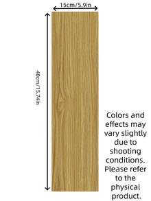 10packs Self Adhesive Wood Grain Floor Stickers Waterproof Removable Durable PVC Vinyl Planks Easy Install For Living Room Bedroom Kitchen Bathroom Home Renovation DIY Decor Underlayment - multicolor - View 2