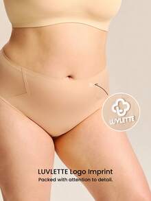 LUVLETTE Plus 3-Pack Seamless No-Show Seamless Comfortable Breathable High-Waist Women Underwear Air Briefs - Multicolor - View 10