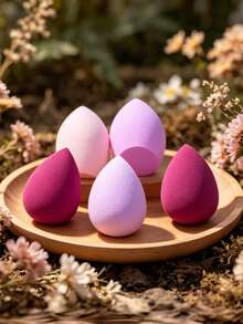 5/10/15/25/30/40/50 pièces Lot d'éponges de maquillage multicolores - Tampons de mélange de fond de teint sans latex à double usage pour liquide/crème/poudre, outils cosmétiques lisses et sans couture pour tous les types de peau, accessoires de vanité et de voyage abordables, décoration de chambre, cadeaux de Noël pour femmes, remplissages de bas de Noël, cadeaux - Multicolore - Voir 14