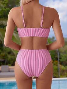 Swim Mod Women's Bikini Set (2pcs, Random Printed Design, Copyrighted Prints Already Purchased) Summer Beach - Multicolor - View 3