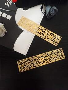 Exquisite Laser Cut Gold Paper Napkin Rings. Not Only For Party Table Decoration, But Also Can Be Used As DIY Hair Accessories, Multi-Scene Application. - Gold - View 12