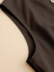 SHEIN Franclia 女士无袖开襟舒适度假两件套 - 彩色 - 查看 4