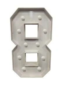 1Pc 91.5cm/36.02inch Light Up Digital Marquee Frame With Lights KT Board Number 0-9 Plug-In KT Board With Bracket Party Decorative Light Birthday Party Anniversary Decoration--Cool Lights - White - View 11