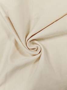 EMERY ROSE Apricot-Colored Casual Travel Summer Off-Shoulder T-Shirt, Round Neck, Batwing Sleeves, Loose-Fitting Short-Sleeved Top. - Apricot - View 3