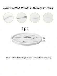 1pc/2/3pcs Dressing Table Tray, Silicone Round Tray Decorative Storage Organizer For Bathroom Toilet Tank Bedroom Kitchen Countertop, Jewelry Storage Dressing Table Tray For Candles, Lotion Bottles, Cosmetics, Marble White - Round bergite - View 15