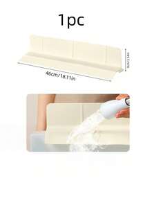 1pc Upgraded Leak-Proof & Splash-Proof Edge Design Premium Silicone Sink Splash Guard For Kitchen & Bathroom Non-Slip Suction Base For Firm Grip - View 4