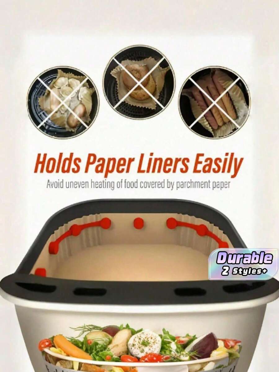 9-Piece Heat-Resistant Silicone Magnetic Clips For Air Fryer,Reusable Non-Stick Magnetic Rings With Built-In Baking Paper Lining, Effectively Preventing Scalds And Food Residue. Compatible With All Iron Air Fryer Basket Models. Ideal Air Fryer Accessories, Home Kitchen Electric Appliance Supplies, Modern Kitchen Gadgets And Kitchen Tools. Also Suitable For Air Fryer Lids And Air Fryer Styling Use. - View 1