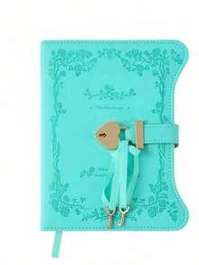 1PC Lockable Diary For Girls Gift, 360 Gold-Edged Pages Journal For Women, B6 Refillable Notebook With Pen & Bookmark, Secret Keepsake Writing Notepad - Multicolor - View 12