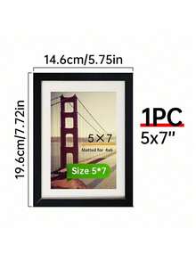 1Pc Black Photo Frame Versatile Design For Wall Or Tabletop Display Multiple Photo Sizes Hanging Or Standing Minimalist Modern Style For Living Room Bedroom Office Home Decor Gift - multicolor - View 11