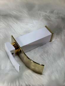This 1 Piece Sink Faucet Features A Matte Black Waterfall Spout, High-Arc Alloy Material, Streamlined Design, Dual Hot And Cold Water Control, And Leak-Proof Details. It Is Suitable For Modern Bathroom Renovations, Rental Property Renovations, And Spring/Autumn Decorating Scenarios, Embodying A Modern Minimalist Style. - Multicolor - View 16
