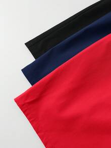 3 Pc Teenboy's Loose Casual Woven Net Color Casual Simple Basic Versatile Solid Color Sports Workwear Shorts Multi-Color Multi Piece Set, Buy One And Get Two Free, Get Three Suitable For Spring And Summer Seasons - Multicolor - View 6