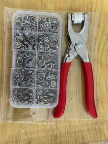 100pcs Vibrant & Durable Metal Snap Buttons Kit With Pliers, Suitable For Beginners And Professionals For DIY Crafts, Clothing, Bags, Sewing Supplies - multicolor - View 9