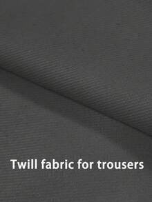 Manfinity Mode Men's Casual Business Commute Solid Color Slant Pocket High Waisted Pants, Formal, Ceremony - Dark Grey - View 6
