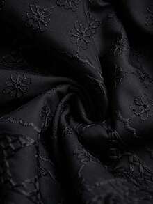 GlowEve Solid Color Drawstring Waist Ruffle Hem Casual Everyday Shorts, Spring/Summer - Black - View 4