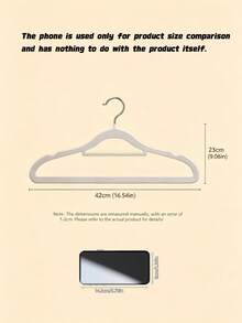 10 Sets Of New Flocking Coat Rack Sets, Home Wardrobe Classification Coat Racks, Anti-Slip And Non-Traceless Two-In-One Coat Rack Brackets For Wardrobes, With Brackets For Hanging Tops, Skirts Or Pants, Saving Space, The Plush Surface Effectively Protects Clothes From Slipping, Strong Load-Bearing Capacity, Suitable For Classifying Clothes In Family Bedrooms, And Can Also Be Used For Drying Clothes. - Multicolor - View 3