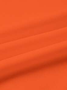 SHEIN LUNE Plain Color Long-Sleeved T-Shirt For Autumn And, Stylish Casual, Perfect For Vacations And Parties Day Time. Red Orange - Multicolor - View 6