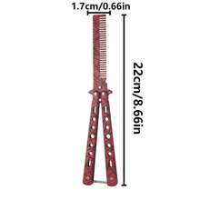 Super Cool Butterfly Comb – Stainless Steel Non-Sharp Outdoor Folding Comb – Spindle Training Beginner Practice Knife – Butterfly Comb – Special Skills Training Butterfly Comb – Gift For Your Boyfriend - Multicolor - View 8