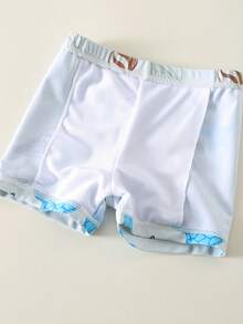 SHEIN 3件套男女宝宝休闲夏季度假海龟印花长袖短裤套装，含遮阳帽，适合春夏季穿着，居家、外出、旅行、海滩、泳池、派对等场合。 - 彩色 - 查看 7