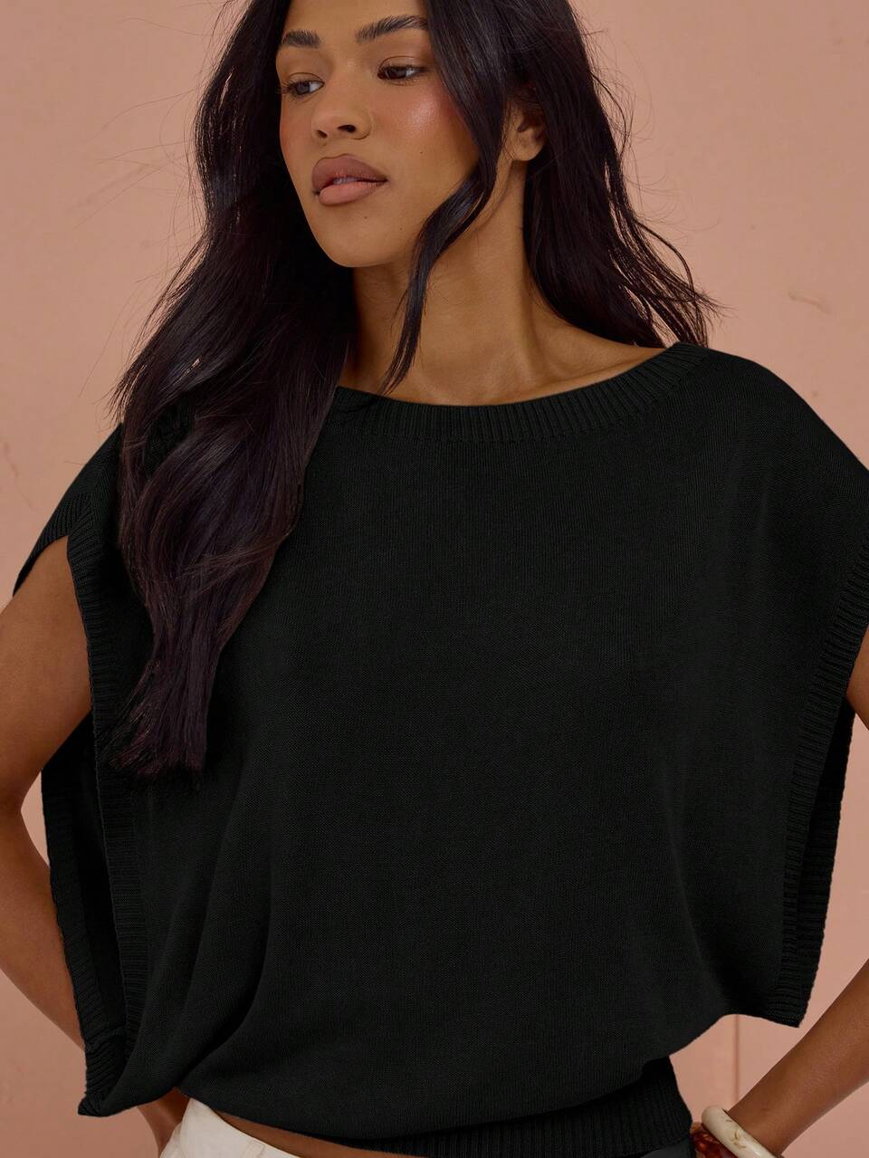 Off The Shoulder Slouchy Batwing Cinched Waist Knitted Top Sexy Cute Spring Summer Holiday Vacation Going Out Girly Cool Girl Late Checkout