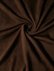 SHEIN Unity 女款圓領字母印花休閒日常短袖洋裝 - 棕色 - 查看 4