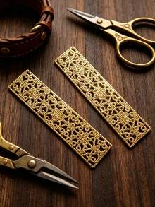 Exquisite Laser Cut Gold Paper Napkin Rings. Not Only For Party Table Decoration, But Also Can Be Used As DIY Hair Accessories, Multi-Scene Application. - Gold - View 5