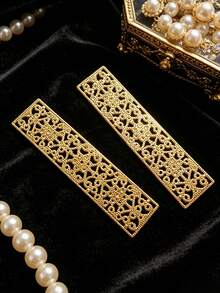 Exquisite Laser Cut Gold Paper Napkin Rings. Not Only For Party Table Decoration, But Also Can Be Used As DIY Hair Accessories, Multi-Scene Application. - Gold - View 10