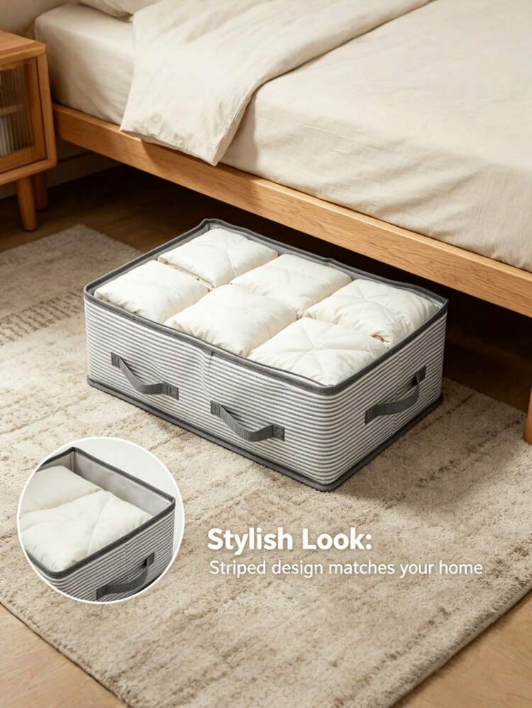 Large Storage Organizer Bag With Transparent Window Multi Layer Clothing Storage Box For Wardrobe Closet Under Bed Travel Suitcase Space Saving Vertical Storage For Clothing Bedroom Home - Multicolor - View 2