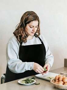 1pc Plus Size Chef Apron, Unisex Professional Apron For Cooking, Work, Baking - Multicolor - View 4