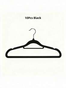 10 Sets Of New Flocking Coat Rack Sets, Home Wardrobe Classification Coat Racks, Anti-Slip And Non-Traceless Two-In-One Coat Rack Brackets For Wardrobes, With Brackets For Hanging Tops, Skirts Or Pants, Saving Space, The Plush Surface Effectively Protects Clothes From Slipping, Strong Load-Bearing Capacity, Suitable For Classifying Clothes In Family Bedrooms, And Can Also Be Used For Drying Clothes. - Multicolor - View 11