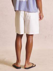 Musero Elasticated Drawstring Waistband Everday Basic Casual Shorts Spring Summer Essentials Holiday - White - View 6