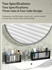 1pc Modern Plastic Kitchen Utensil Holder With Drainboard And Storage Box, Multifunctional Cutlery Caddy For Knives, Forks, Spoons, And Chopstick Stand For Dining Room And Kitchen Use - Multicolor - View 4