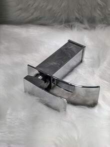 This 1 Piece Sink Faucet Features A Matte Black Waterfall Spout, High-Arc Alloy Material, Streamlined Design, Dual Hot And Cold Water Control, And Leak-Proof Details. It Is Suitable For Modern Bathroom Renovations, Rental Property Renovations, And Spring/Autumn Decorating Scenarios, Embodying A Modern Minimalist Style. - Multicolor - View 9