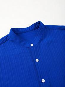 Surfspeed Summer Casual Solid Color Shirt And Shorts Beach Set Holiday / Vacation / Beach / Hawaii / Tropical / Swim /  Bathing - Royal Blue - View 5