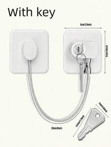 1 Set Cerradura multifuncional para refrigerador con llaves, fácil instalación, cerradura de para el hogar para refrigerador de cocina, gabinete, cajón, armario - Multicolor - Ver 9