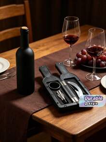 Set Hadiah Pembuka Botol Stainless Steel 3 Buah, Cocok untuk Penyimpanan Dapur, Dekorasi Rumah, Minuman, Pembuka Kaleng Susu, Dekorasi Pesta Festival, Hadiah untuk Ayah/Hadiah yang Dipersonalisasi, Hadiah Natal. - Hitam - View 1