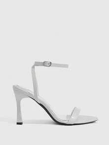 CUCCOO SZL Sandalias de tacón alto con estampado de cocodrilo de moda para mujer, zapatos de primavera y verano para vacaciones de primavera, Pascua y baile de graduación - Hojas de bambú verde beige - Ver 2