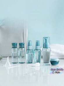 8-Piece Set Nordic Silicone Travel Dispenser Bottles, Soft Touch Unscented Refillable Cosmetic Containers, Suitable For Lotion, Shampoo, Cleanser And Shower Gel. Leak-Proof Portable Bathroom Accessories, TSA-Friendly Travel Essentials. - Multicolor - View 1