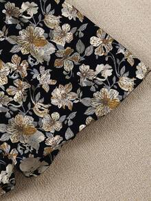 EMERY ROSE 2件組：大尺碼色荷葉邊袖上衣與碎花短褲，休閒度假2件組夏季女裝 - 黑色 - 查看 4