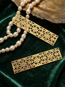 Exquisite Laser Cut Gold Paper Napkin Rings. Not Only For Party Table Decoration, But Also Can Be Used As DIY Hair Accessories, Multi-Scene Application. - Gold - View 8