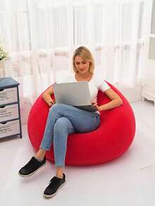 1 Oversized Inflatable Slouchy Sofa Chair, Made Of Gray Pvc Material, Portable And Foldable, Ergonomically Designed, Suitable For All Seasons, Perfect For Both Home Life And Outdoor Camping Scenarios - Multicolor - View 16