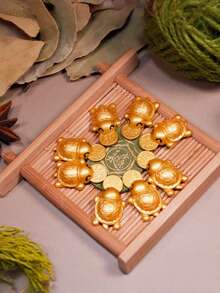 Ornamen Kura-kura Penarik Kekayaan Feng Shui dengan Koin di Mulutnya - Melambangkan Umur Panjang dan Kestabilan Keuangan. - MultiWarna - View 5