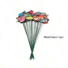 5/30/50pcs Butterfly Decorations, Creative DIY Swinging Butterfly Stakes PVC Waterproof Decor, Simulated Butterfly Garden Stakes With Spring Rods, Suitable For Indoor/Outdoor Christmas Yard - multicolor - View 16