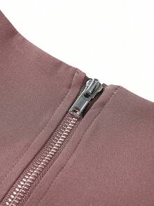 Modelyn Bộ đồ nữ thanh lịch, thời trang gồm áo cổ tròn đính hạt và chân váy jacquard, cỡ lớn. - Nhiều màu - Xem 9