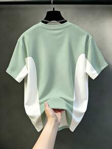 KRYTIVO Duck Pattern Print Design On Abdominal Muscles, Men's Fashionable Summer Casual Sportswear, Men's Top - Mint Green - View 2