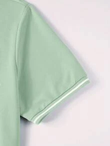 Calvornis Men's Summer Casual Short Sleeve Polo Shirt, Ceremony - Mint Green - View 7