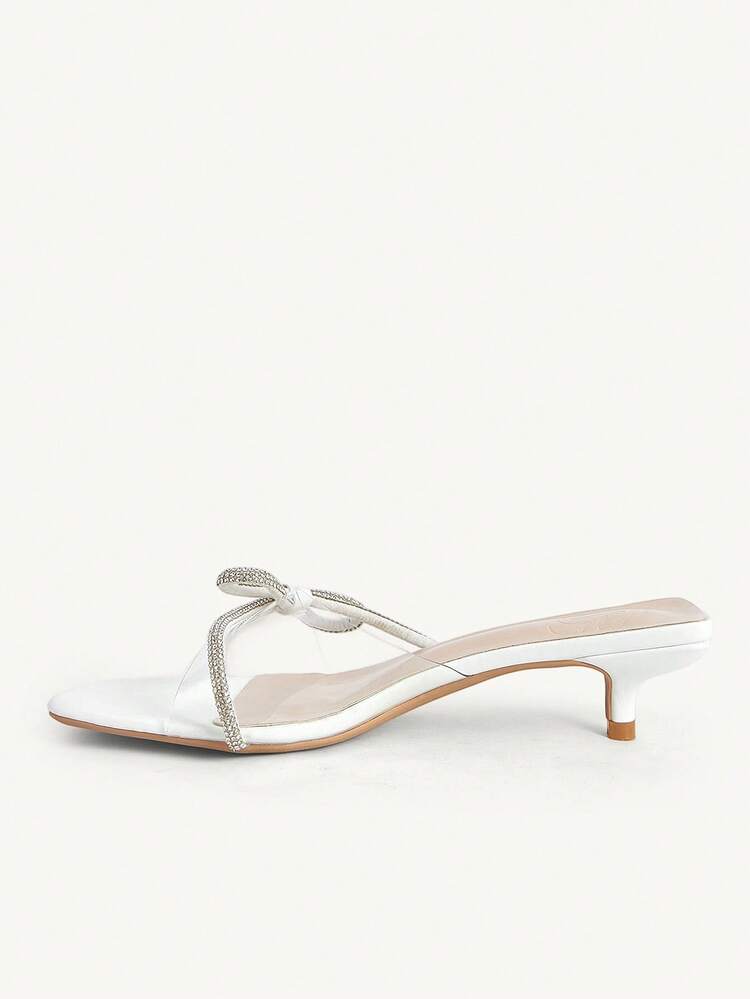 CUCCOO CHICEST Nude Bow New French Temperament Kitten Heel Not Tired Feet Women's High Heel Sandals